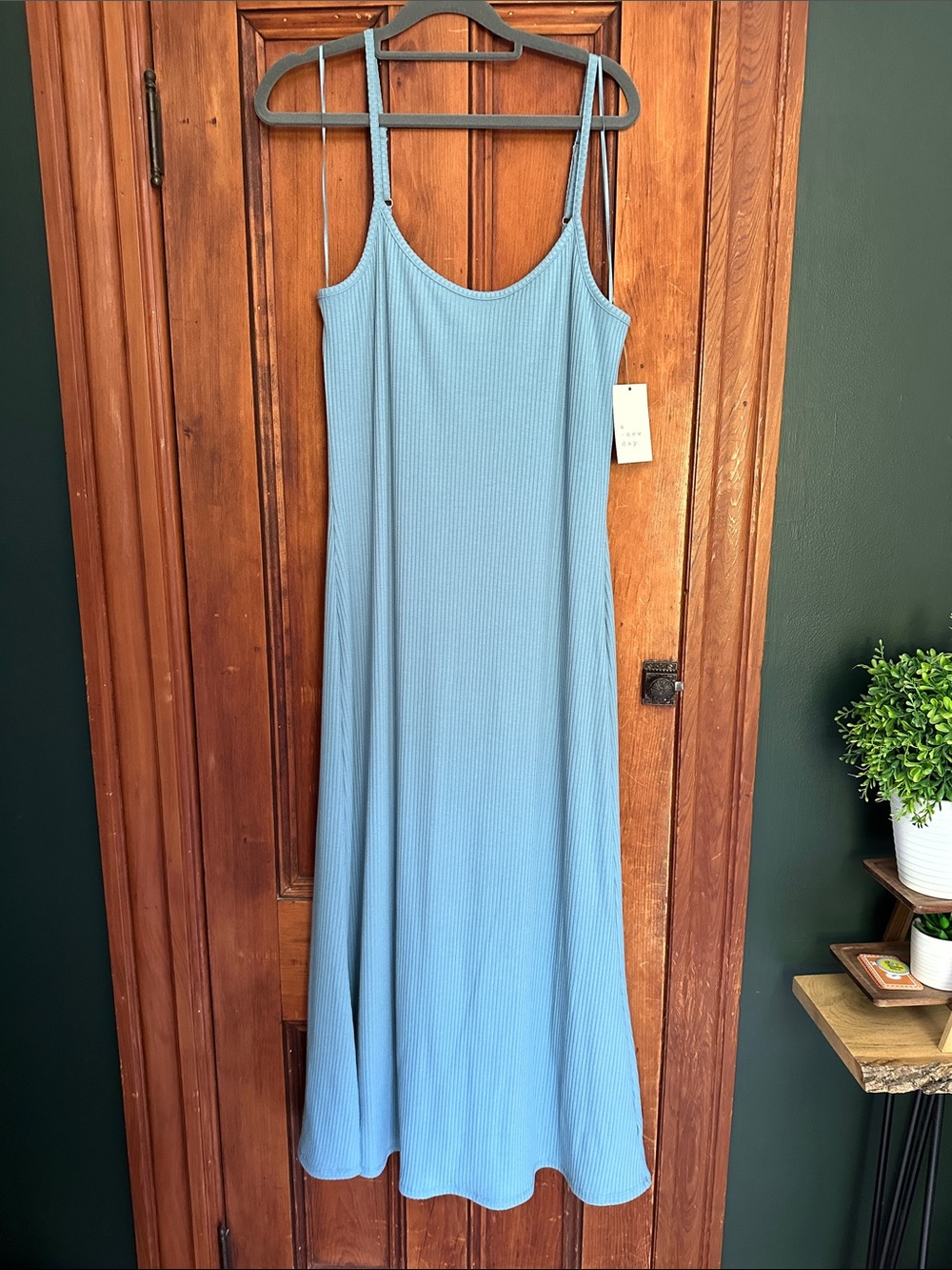 Blue Ribbed Maxi Dress - Lightweight Women's Sundress- a new day